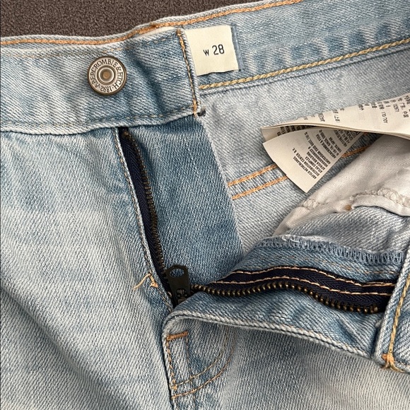 Abercrombie & Fitch Light Blue Denim Shorts used good condition - Picture 3 of 10